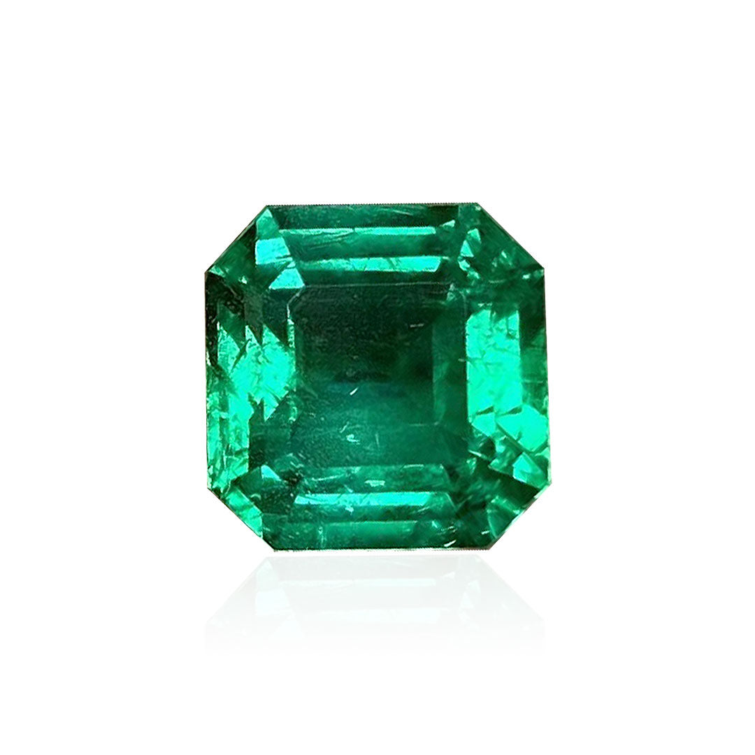 Emerald Gemstone | Emerald Cut Green GUILD Lab Certified | 3.38 Carats Minor-Oil | Custom Jewelry | Modern Gem Jewelry
