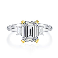 Alma • White Gold Emerald-Cut Diamond Three-Stone Ring