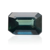 Natural Sapphire Gemstone | Emerald Cut Blue Green | 0.645 Carat Heated | Custom Jewelry | Modern Gem Jewelry