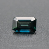 Natural Sapphire Gemstone | Emerald Cut Blue Green | 0.645 Carat Heated | Custom Jewelry | Modern Gem Jewelry