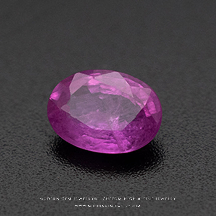 Natural Sapphire Gemstone | Oval Cut Fancy Pink | 1.08 Carats Heated | Custom Jewelry | Modern Gem Jewelry