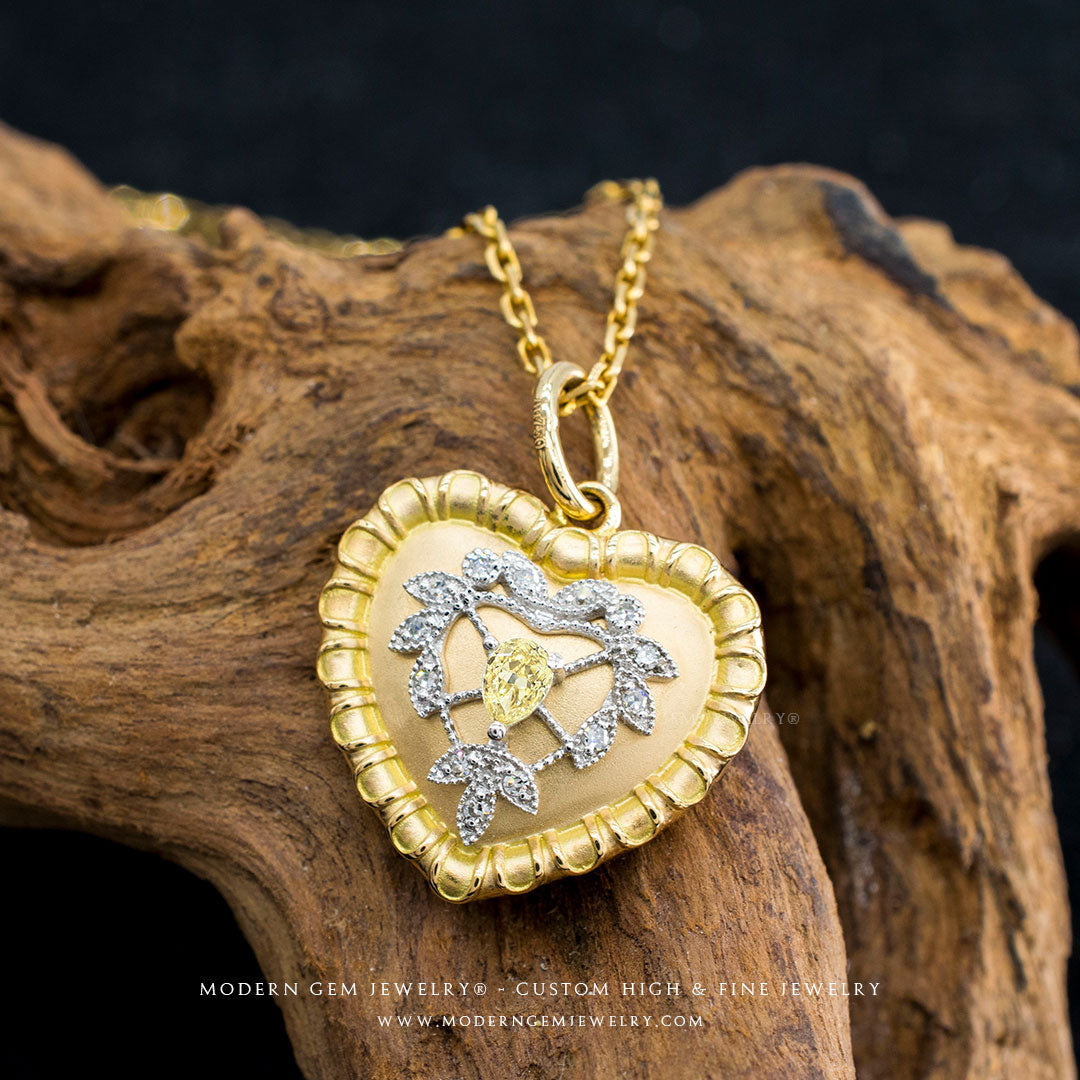 Fancy Necklace with Pear Shaped Diamond | Saratti