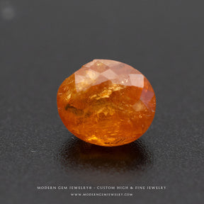 Fanta Oval Natural Garnet Gemstone - Modern Gem Jewelry