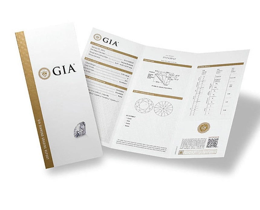 GIA Certificate of Diamond Center Stone 