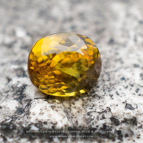 Garnet Oval Yellow Natural Gemstone - Modern Gem Jewelry