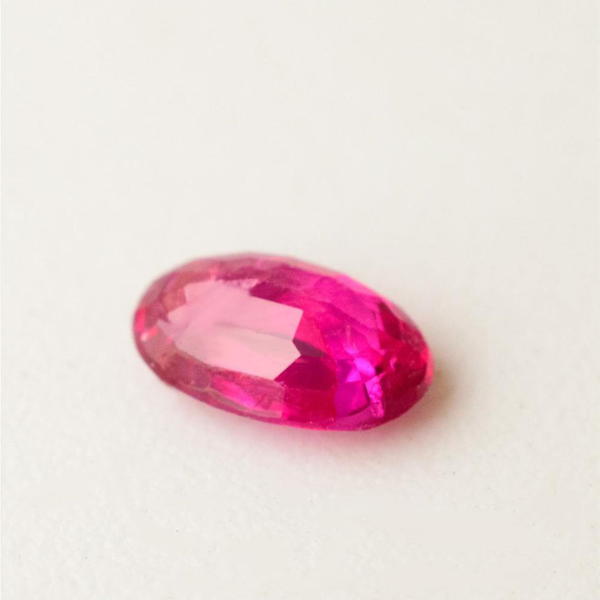 Ruby Gemstone | Oval Cut Purplish Red | Unheated 0.46 Carats | Custom Jewelry| Modern Gem Jewelry