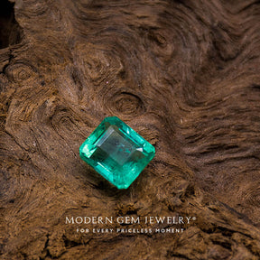 Octagonal 1.3 carats Natural Emerald Gemstone | Modern Gem Jewelry