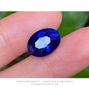 Natural Sapphire Gemstone | Oval Cut Royal Blue Heirloom | 9.05 carat GUILD Certified Unheated | Custom Jewelry| Modern Gem Jewelry