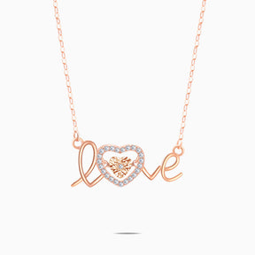 Love Necklace in Rose Gold | Saratti