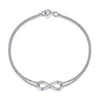 Gold Inifinity Bracelet in 18K White Gold