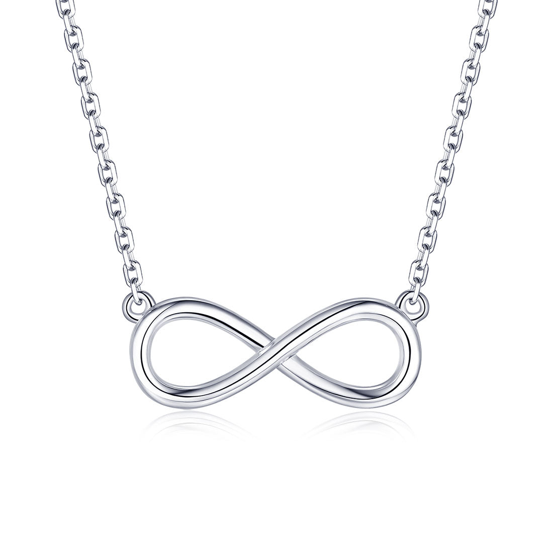 Forever Necklace In 18K White Gold | Custom Necklaces| Modern Gem Jewelry