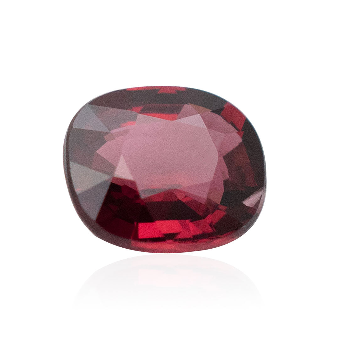 January Birthstone Cushion Red Natural Garnet Gemstone - Modern Gem Jewelry