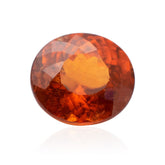 January Birthstone Oval Orange Garnet Gemstone - Modern Gem Jewelry