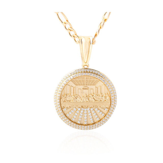 Last Supper Diamond Pendant in 14K Gold | Saratti