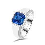 Mens Sapphire Wedding Band  | Modern Gem Jewelry | Saratti