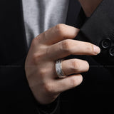  Minimalist milgrain wave design wedding band 