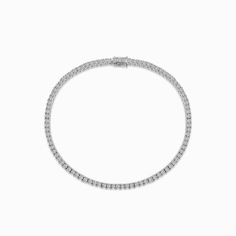 Elegant Tiffany Inspired Tennis Bracelet with Moissanites | Modern Gem Jewelry