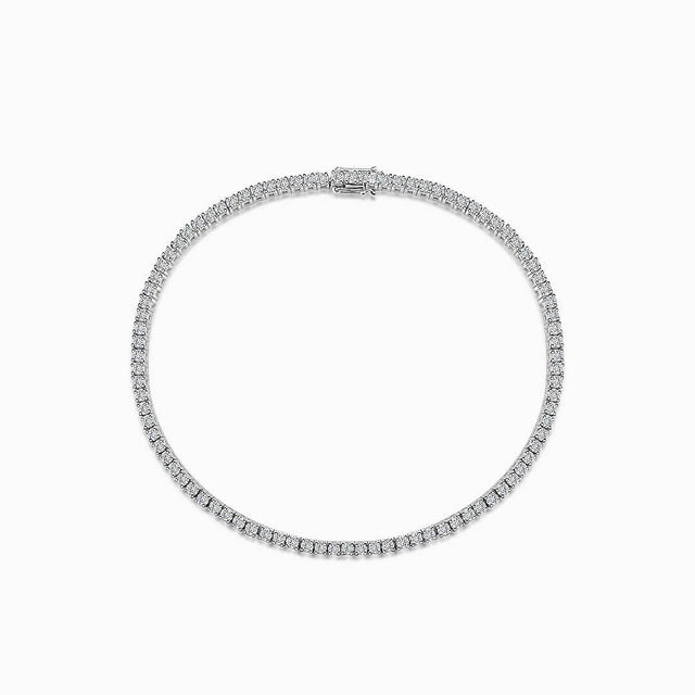 Elegant Tiffany Inspired Tennis Bracelet with Moissanites | Modern Gem Jewelry