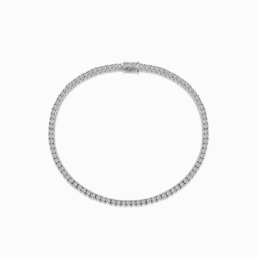 Elegant Tiffany Inspired Tennis Bracelet with Moissanites | Modern Gem Jewelry