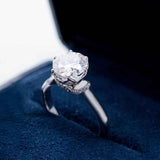 Six Prong Moissanite Engagement Ring in 18K Gold 