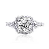 Round moissanite engagement ring 