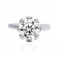 Flora Vintage Moissanite Engagement Ring in White Gold | Modern Gem Jewelry | Saratti