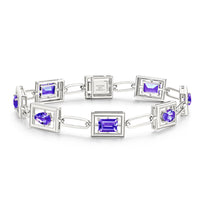 Amethyst Bracelet In 18K White Gold