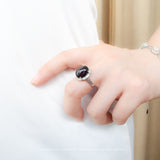 Antique-Style Black Ethiopian Opal Vintage Ring 