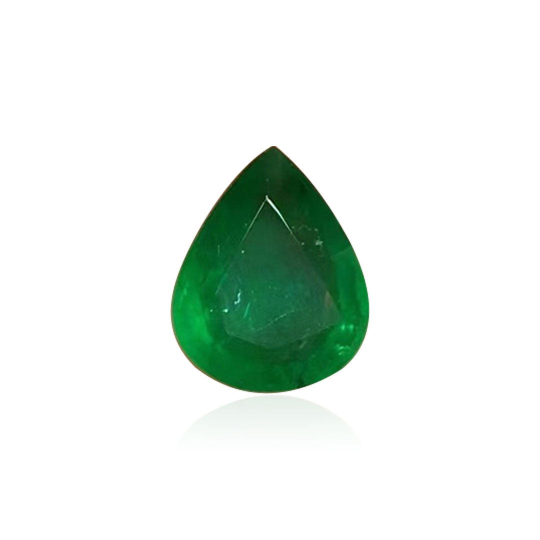 Emerald Gemstone | Pear Shape Vivid Green | GUILD Certified 2.22 carats Minor-Oiled