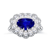 Natural Sapphire Royal Blue Natural Diamonds Dual Purpose - Modern Gem Jewelry