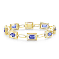 Tanzanite Bracelet In 18K Yellow Gold