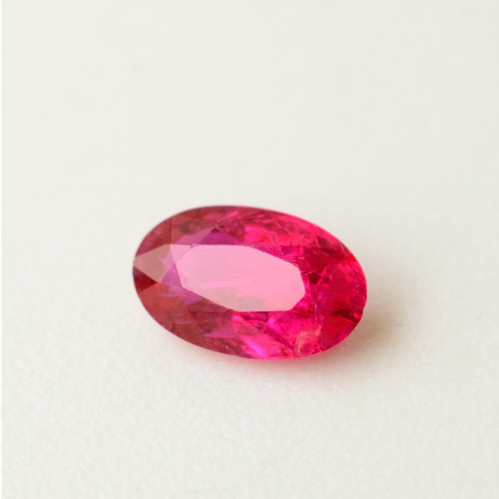 Ruby Gemstone | Oval Cut Purplish Red | Unheated 0.46 Carats | Custom Jewelry| Modern Gem Jewelry