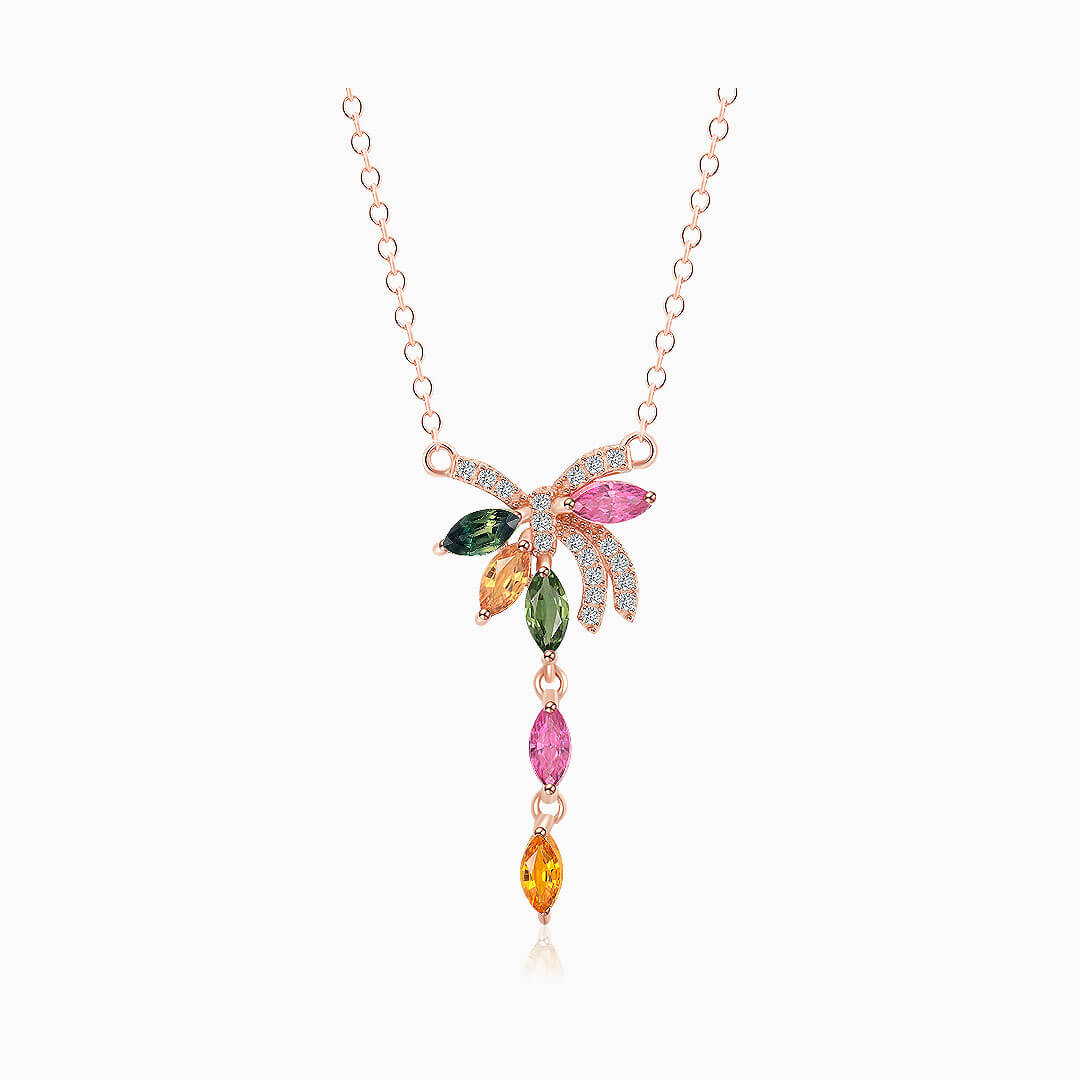 Colorful Necklace with Tourmalines and Diamonds | Modern Gem Jewelry
