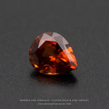 Orange Natural Garnet Gemstone Pear Cut - Modern Gem Jewelry