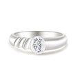 Bezel Set Oval Diamond Engagement Ring  