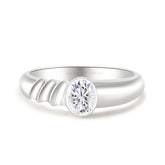 Bezel Engagement Ring  | Custom Rings| Modern Gem Jewelry