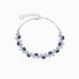 Blue Bracelet with Oval Blue Natural Sapphire and Diamonds in 18K White Gold | Modern Gem Jewelry