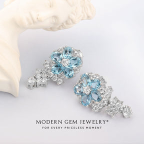 London Blue Topaz Dangle Earrings | Modern Gem Jewelry