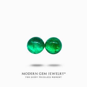 Earrings Material Natural Emerald Gemstone Pair Stones | Modern Gem Jewelry