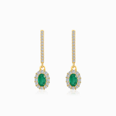 Vintage Inspired Emerald Drop Earrings | Modern Gem Jewelry 