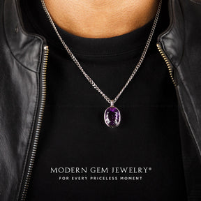 February Birthstone Purple Necklace | Modern Gem Jewelry