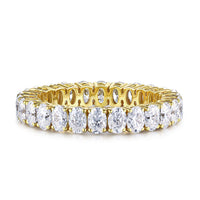 Oval Wedding Band in 18K Yellow Gold
