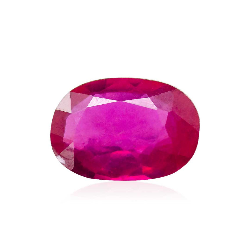 Ruby Gemstone | Oval Cut Purplish Red | Heated 0.94 Carats | Custom Jewelry | Modern Gem Jewelry