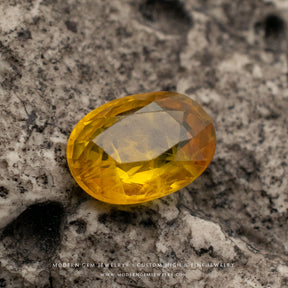 Natural Sapphire Gemstone | Oval Cut Fancy Yellow | 2.165 Carats Heated | Custom Jewelry | Modern Gem Jewelry