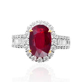 Womens Ruby Rings in 18K White Gold | Modern Gem Jewelry | Saratti 