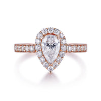 ROSE´ • 1 Carat Pear Shaped Diamond Ring In Rose Gold