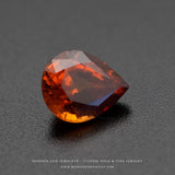 Pear Orange Spessatite Garnet Gem - Modern Gem Jewelry