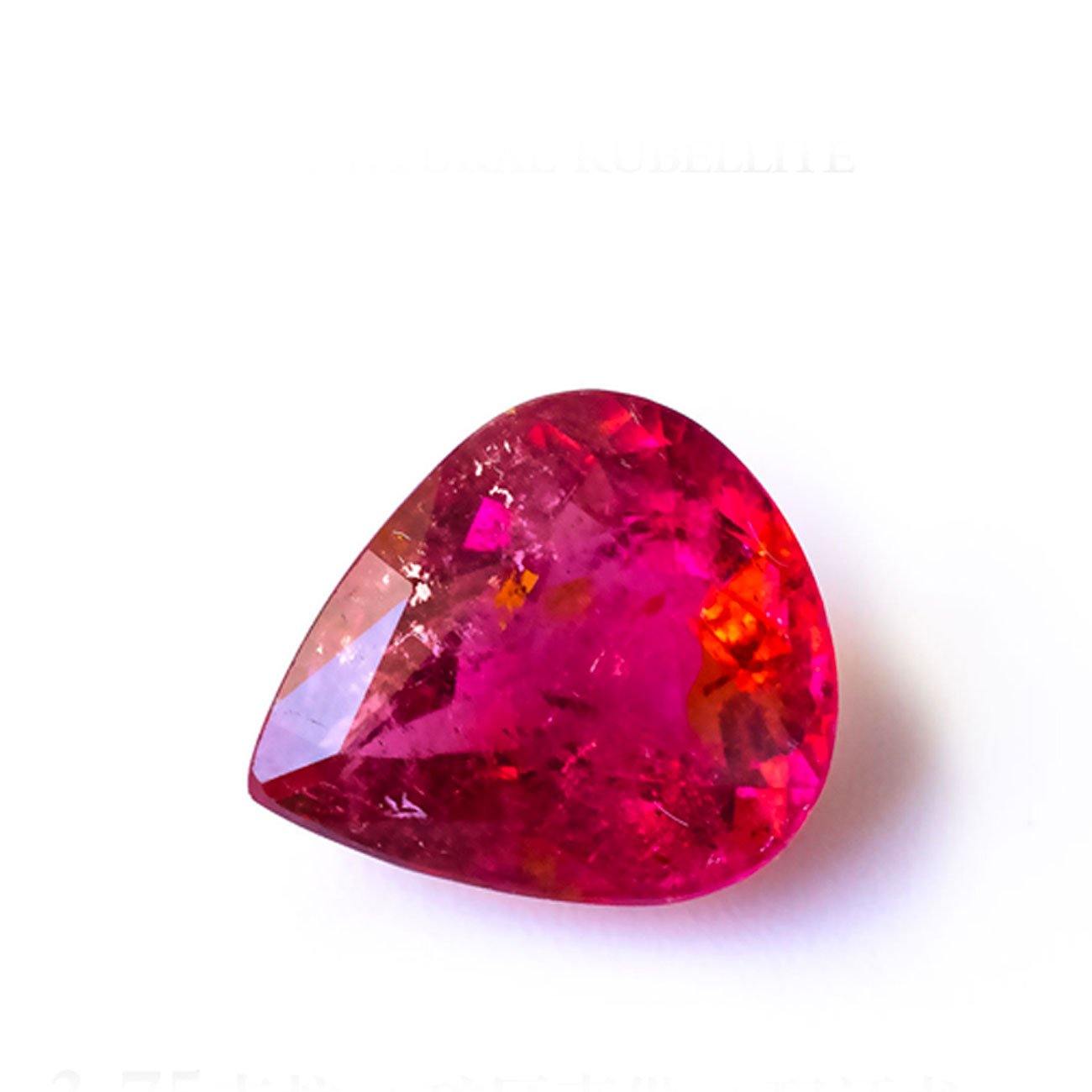 3.75 Carats Natural Rubellite Tourmaline Pear Cut Loose Gemstone - Modern Gem Jewelry 
