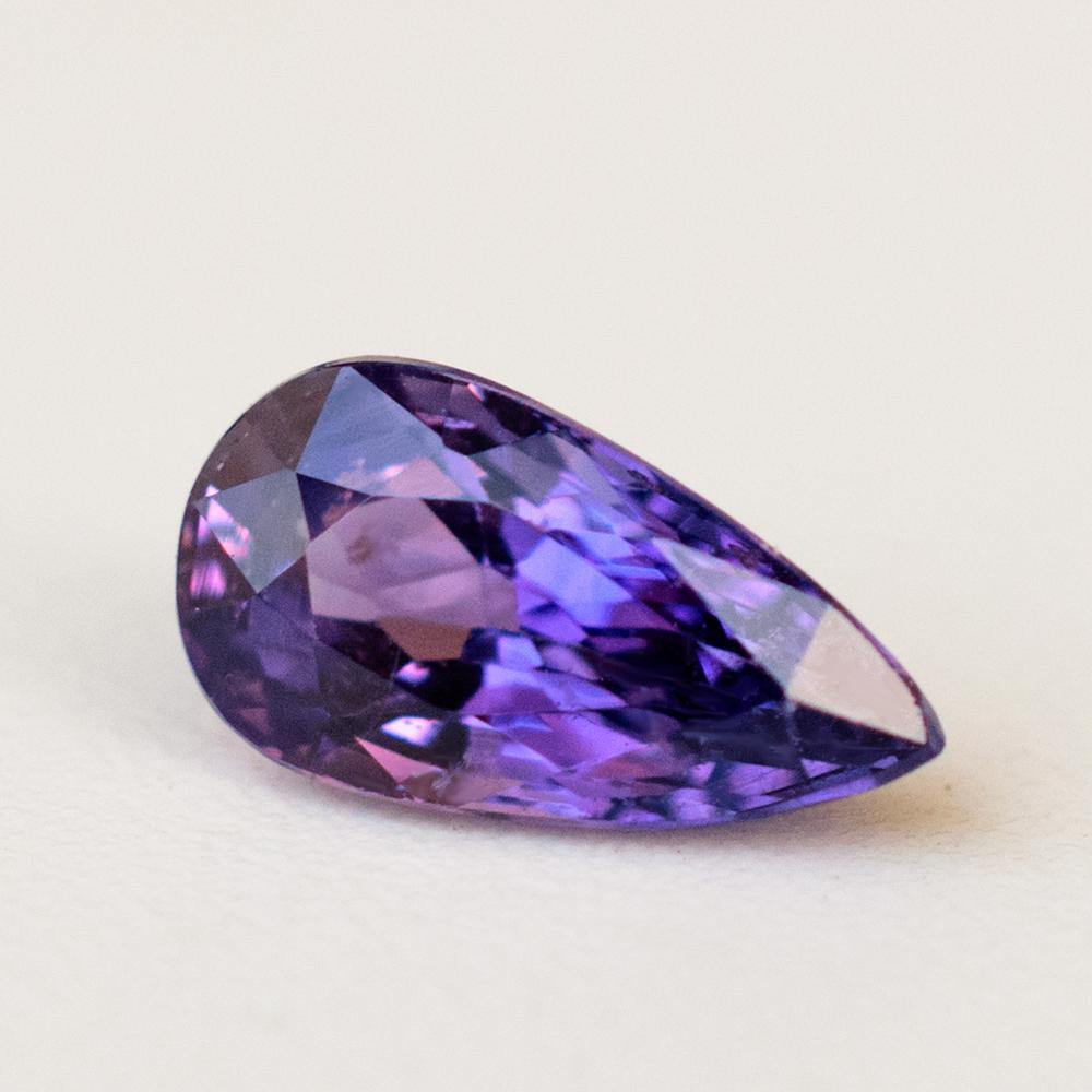 Natural Sapphire Gemstone | Pear Cut Purplish Pink | 1.01 Carats Heated | Custom Jewelry | Modern Gem Jewelry
