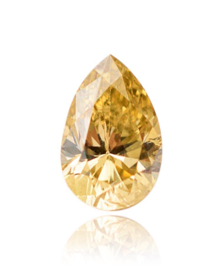 0.13 Ct Natural Loose Diamond Pear Yellow Color SI1 Clarity 2024 3.80 MM N8102